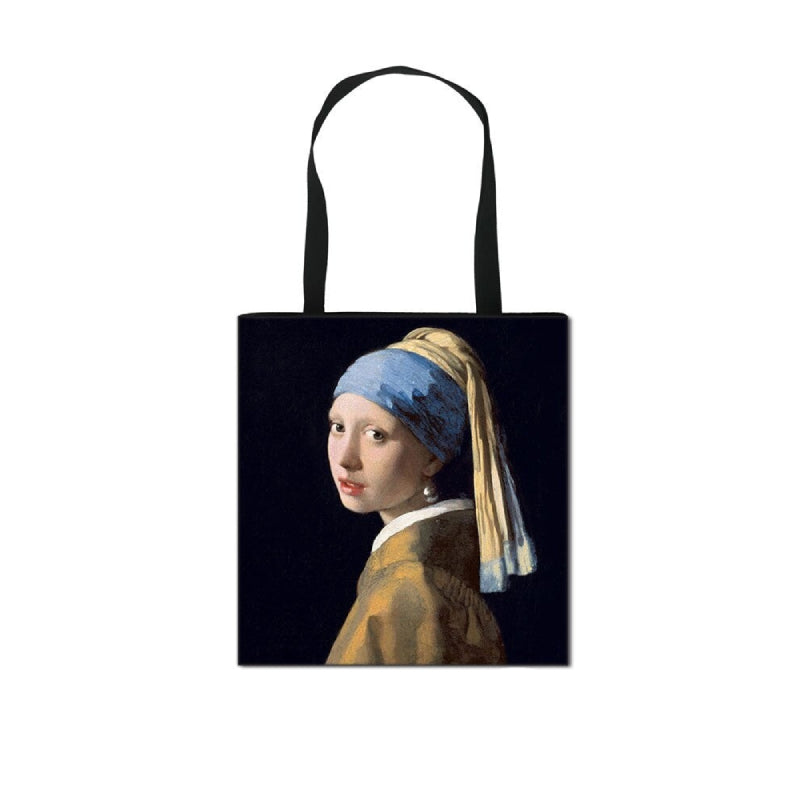Famous Art Oil Painting Eco Reusable Shopping Bag - Girl
