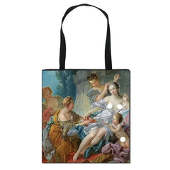 Famous Art Oil Painting Eco Reusable Shopping Bag