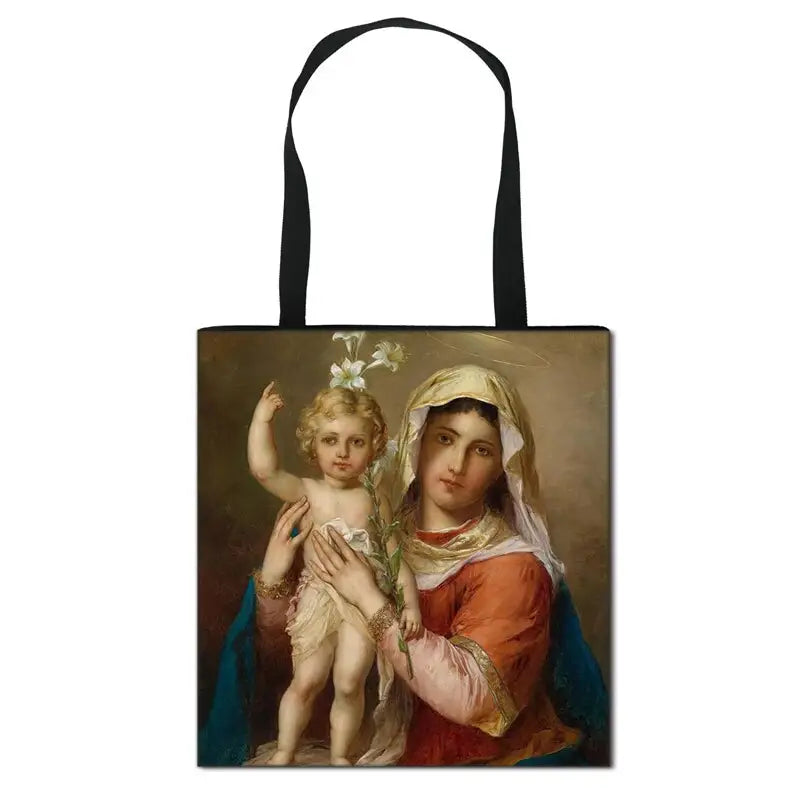 Fantasy Painting Fairy and Angel Large Capacity Shopping Bag