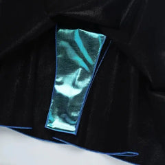 Fantasy Shiny Metallic Crop Top and Skirt Set