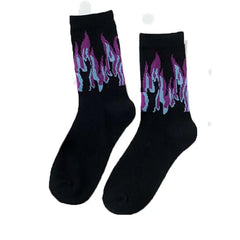 Fashion Hip Hop Flame Blaze Sock