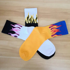 Fashion Hip Hop Flame Pattern Socks
