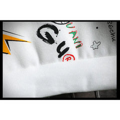 Fashion Letters Cartoon Hoodie for Men Everyday Wear