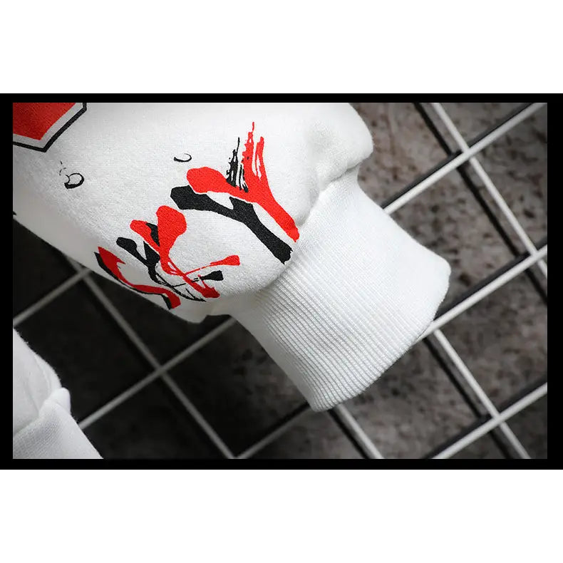 Fashion Letters Cartoon Hoodie for Men Everyday Wear