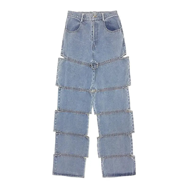 Fashion Multi Pocket Denim Jean Pants for Everyday Wear