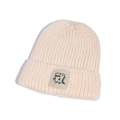 Fashion Windproof Knitted Dinosaur Hat Wool Beige / One Size