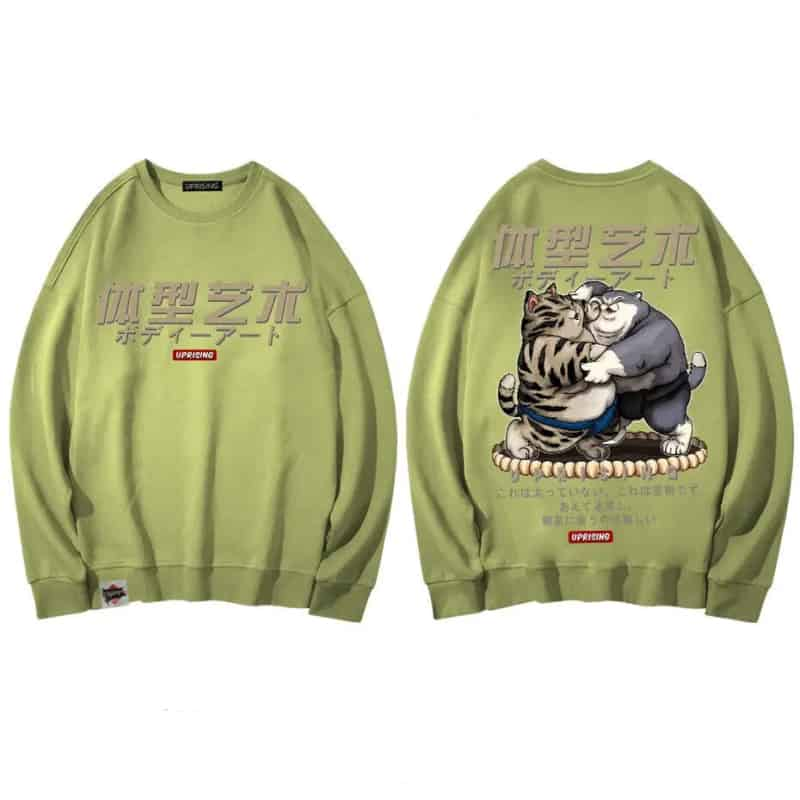 Fat Cat Sumo Japanese Style Sweatshirt