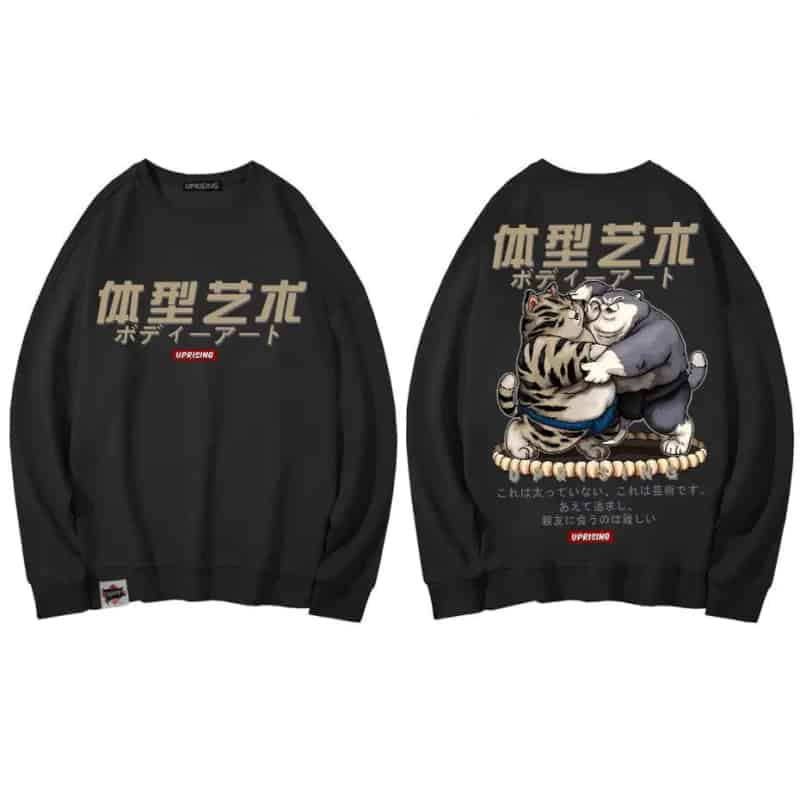 Fat Cat Sumo Japanese Style Sweatshirt