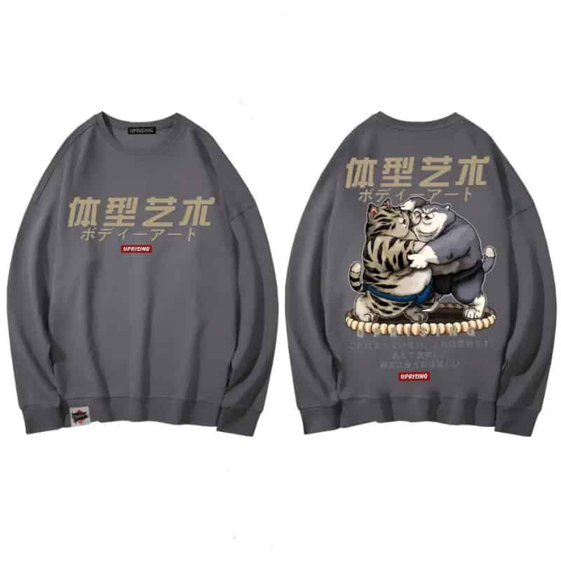 Fat Cat Sumo Japanese Style Sweatshirt