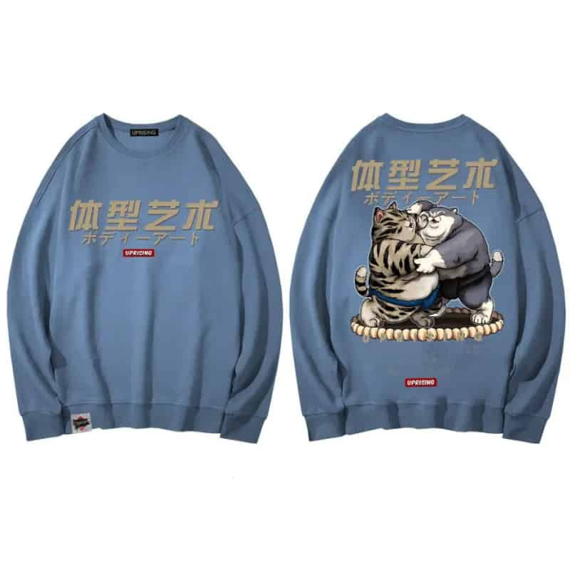 Fat Cat Sumo Japanese Style Sweatshirt