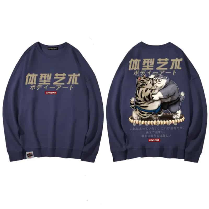 Fat Cat Sumo Japanese Style Sweatshirt