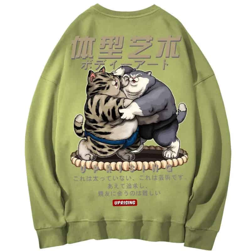 Fat Cat Sumo Japanese Style Sweatshirt