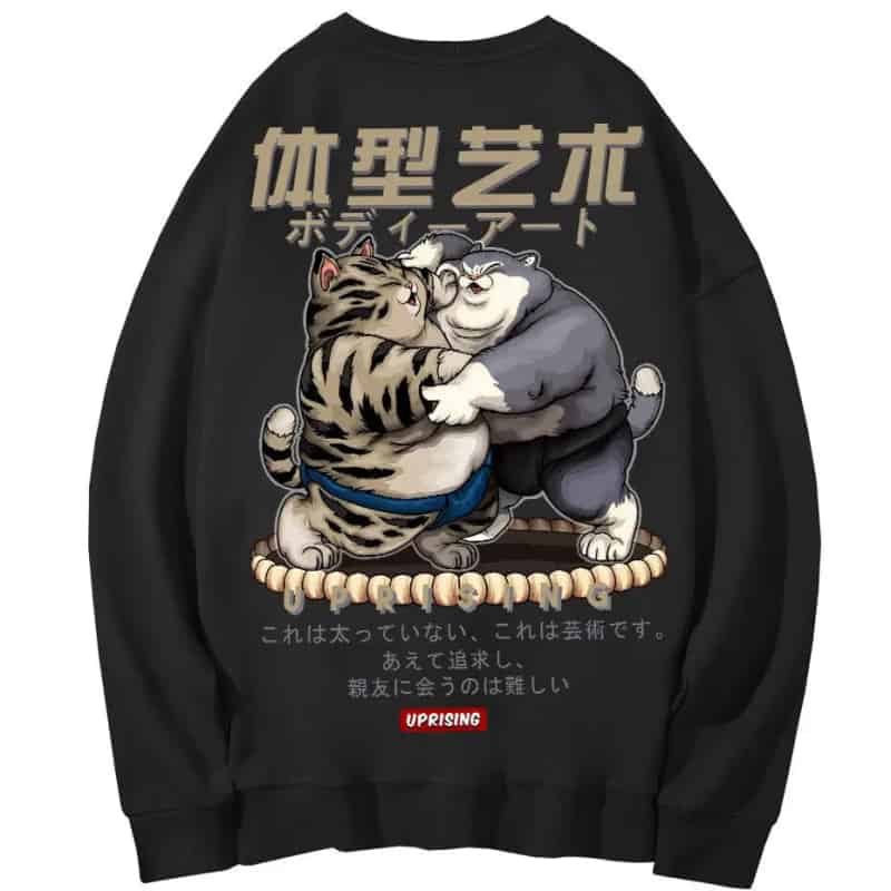 Fat Cat Sumo Japanese Style Sweatshirt