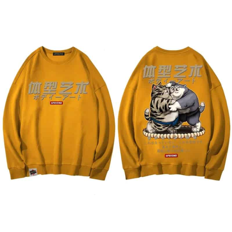 Fat Cat Sumo Japanese Style Sweatshirt