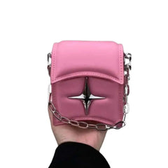 Faux Leather Gothic Cross Small Chain Shoulder Bag