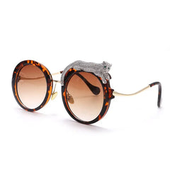 Feline Retro Round Frame Anti Blue Light Glasses