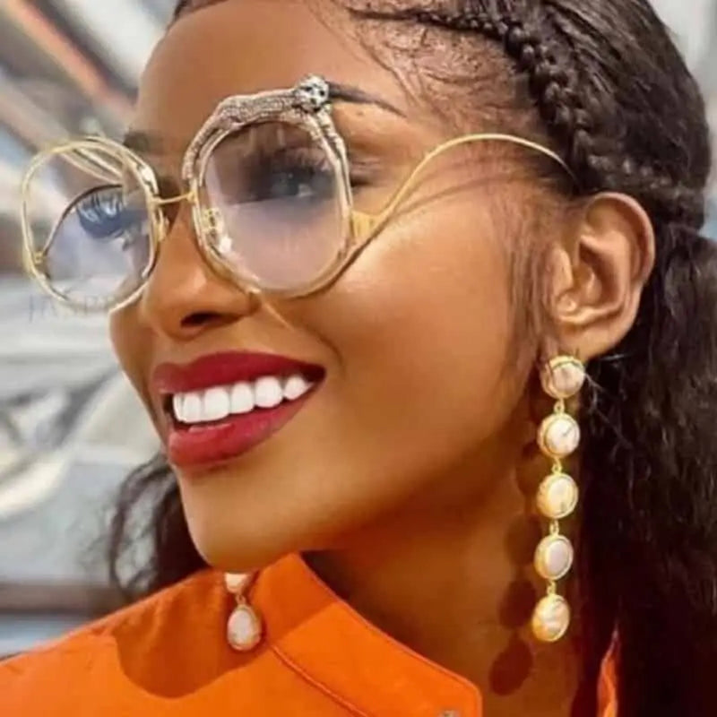 Feline Retro Round Frame Blue Light Glasses