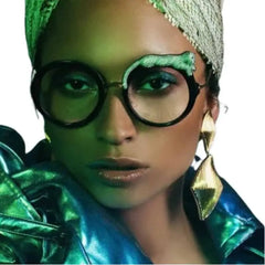 Feline Retro Round Frame Blue Light Glasses