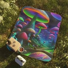 Fiona Bristle - Mushrooms & Frogs Picnic Blanket