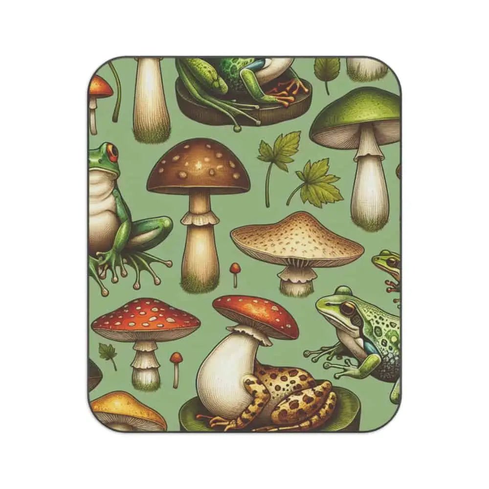 Fiona Fungistripe - Mushrooms & Frogs Picnic Blanket