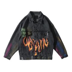 FIRE COLORFUL DENIM JACKET