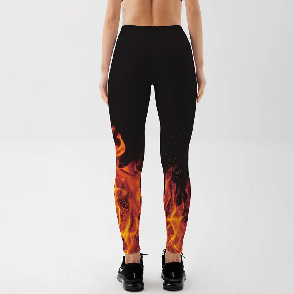 Flame Printed Leggings for Everyday Wear