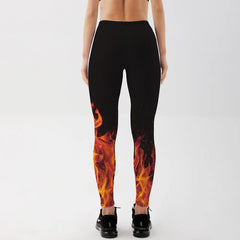 Flame Printed Leggings for Everyday Wear