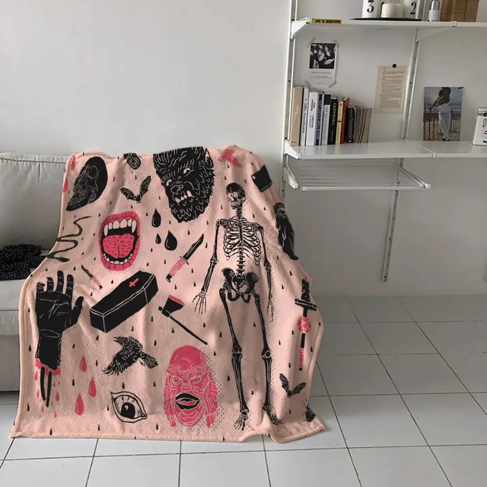 Flannel Horror Microfiber Design Blanket