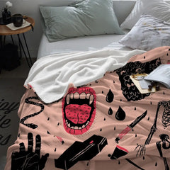 Flannel Horror Microfiber Design Blanket