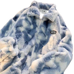 Fleece Zip Sherpa Jacket Dye for Cool Weather