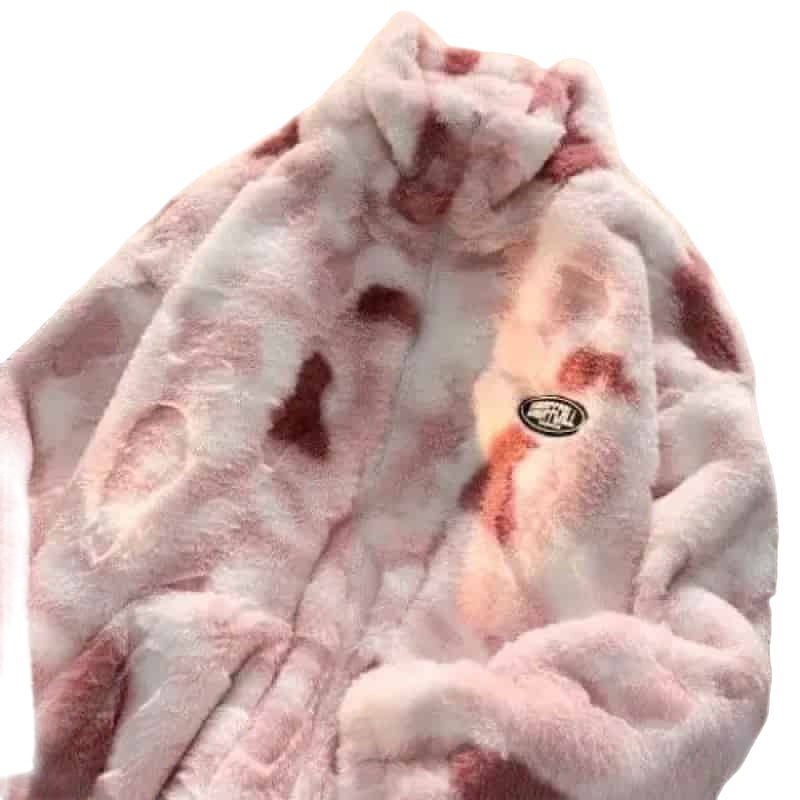 Fleece Zip Sherpa Jacket Dye for Cool Weather