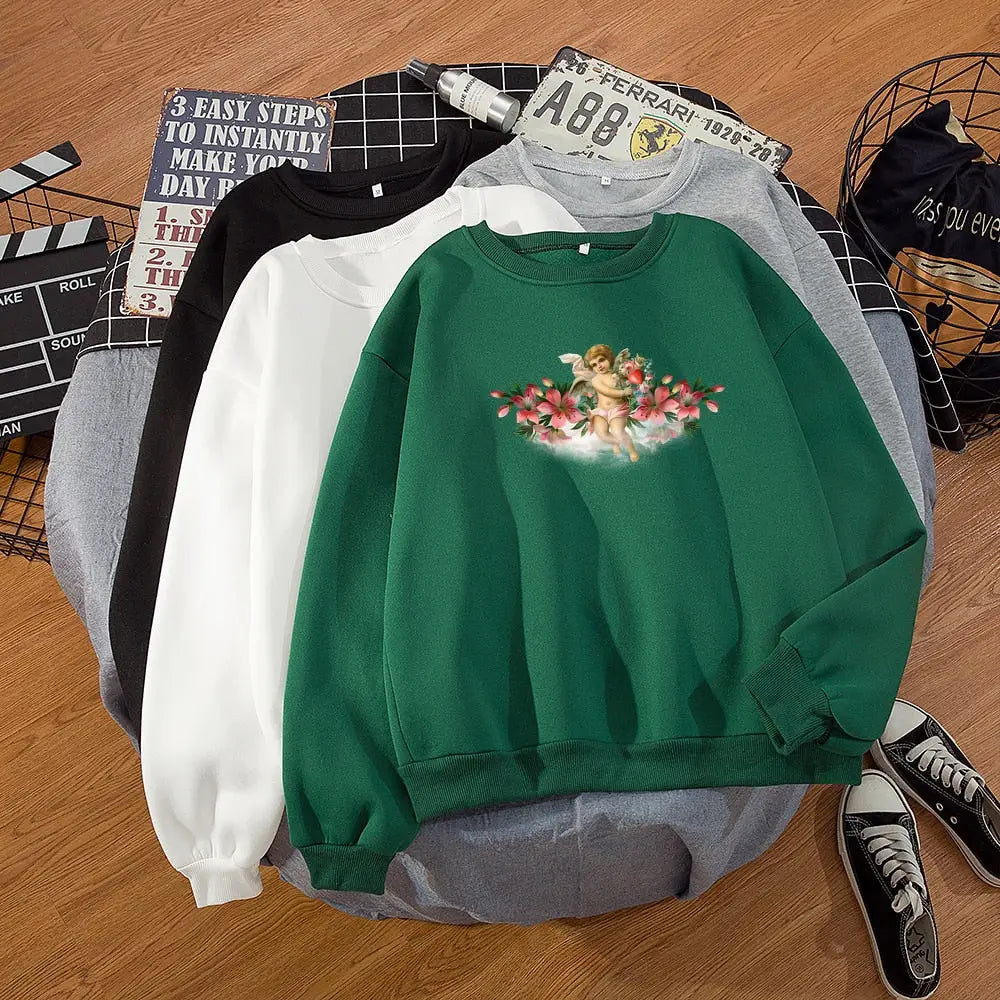 Floral Angel Sweatshirt with Unique Design