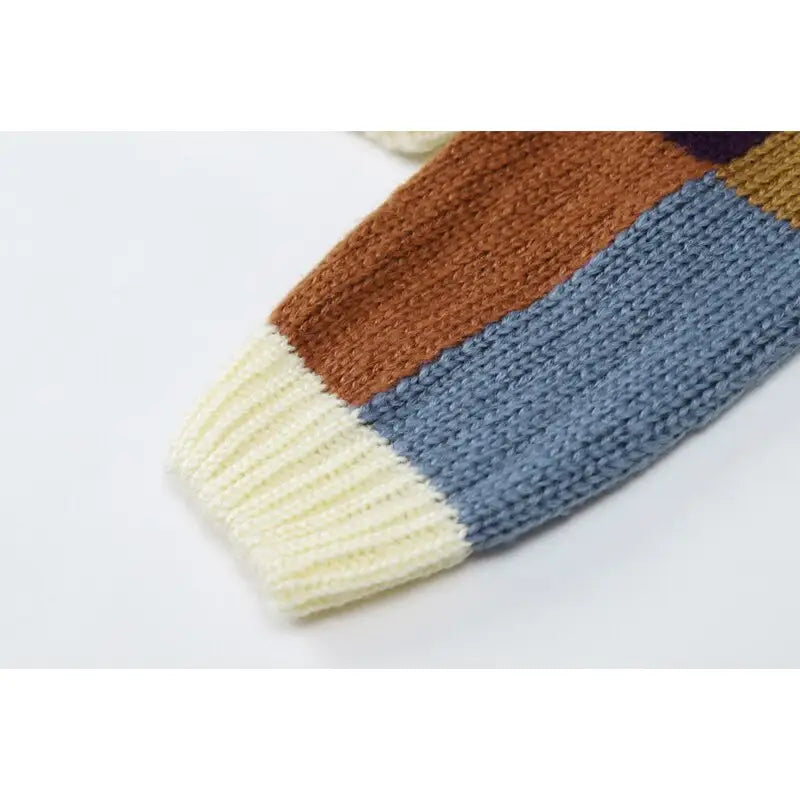 Floral Embroidery Cardigan Plaid Sweater for Women