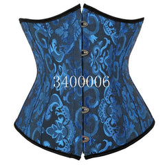 Floral Gothic Underbust Corset Vintage Bridgerton Style