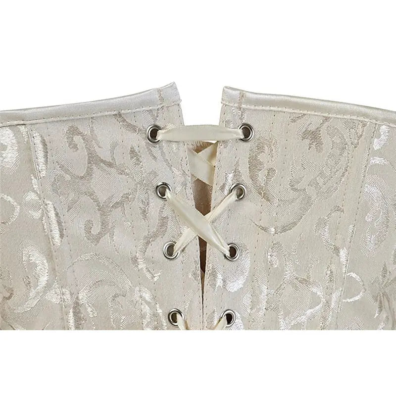 Floral Gothic Underbust Corset Vintage Bridgerton Style