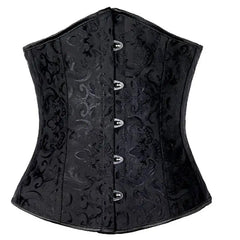 Floral Gothic Underbust Corset Vintage Bridgerton Style
