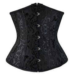 Floral Gothic Underbust Corset Vintage Bridgerton Style