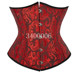 Floral Gothic Underbust Corset Vintage Bridgerton Style