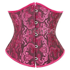 Floral Gothic Underbust Corset Vintage Bridgerton Style