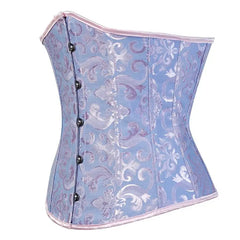 Floral Gothic Underbust Corset Vintage Bridgerton Style