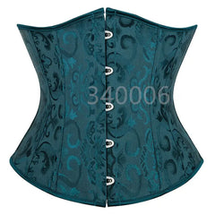 Floral Gothic Underbust Corset Vintage Bridgerton Style