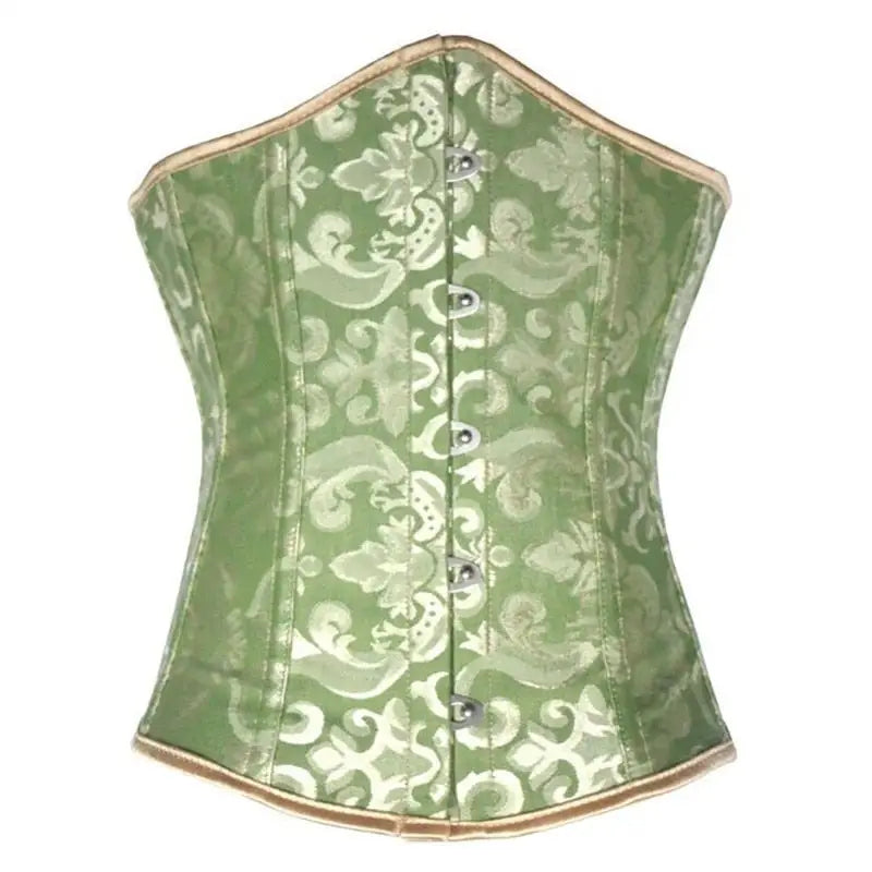 Floral Gothic Underbust Corset Vintage Bridgerton Style