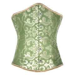 Floral Gothic Underbust Corset Vintage Bridgerton Style