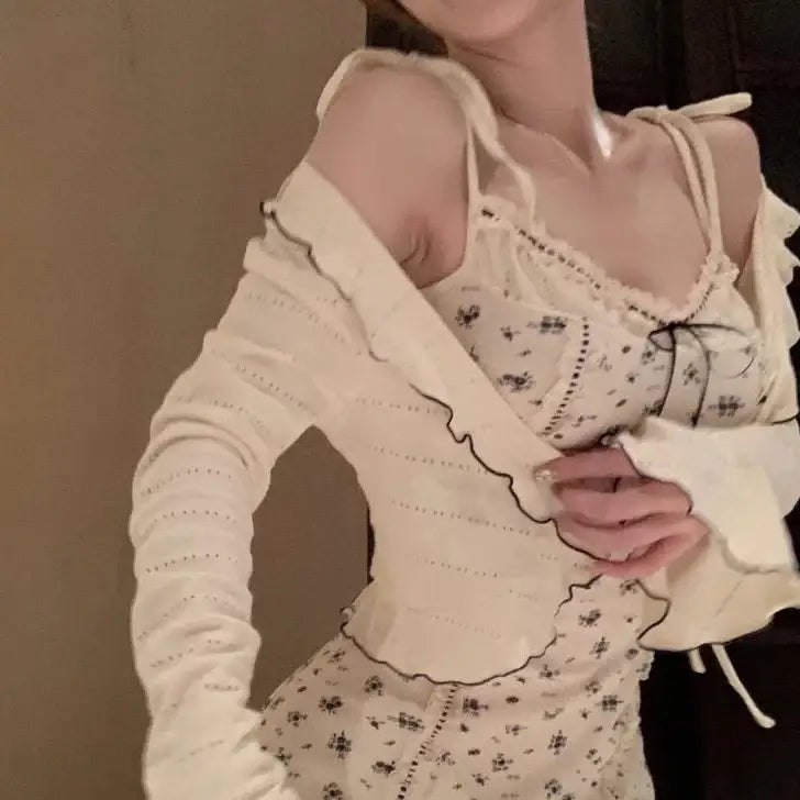 Floral Print 2-Piece Set Dress for Women 2 Piece / S