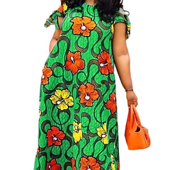 Floral Print Bohemian Maxi Dress