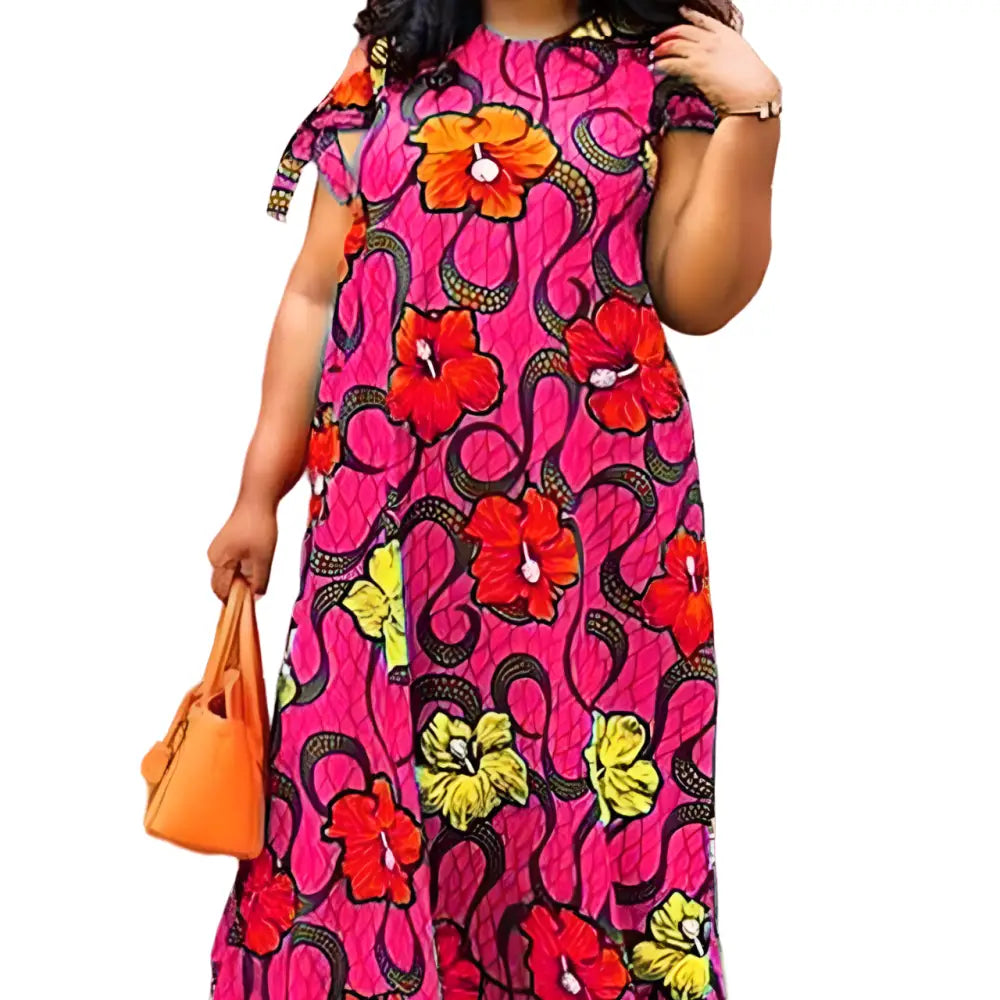 Floral Print Bohemian Maxi Dress