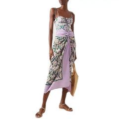 Floral Strap Round Neck Cover Up Swimsuit