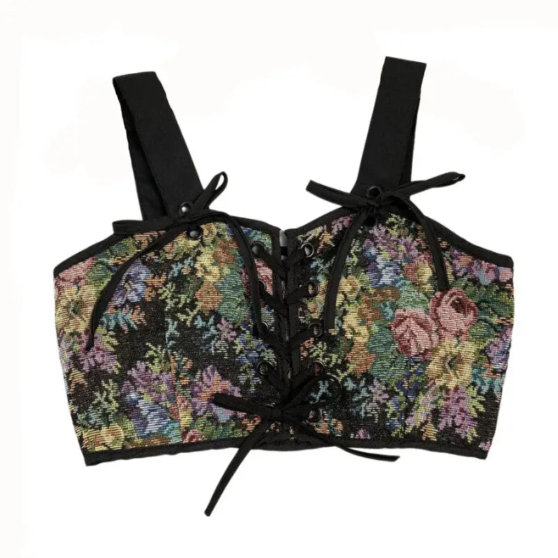 Floral Tube Bandage Corset