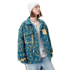 Flower Bird Embroidered Jacket by Bestuff