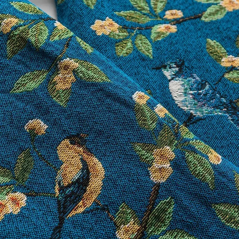 Flower Bird Embroidered Jacket by Bestuff